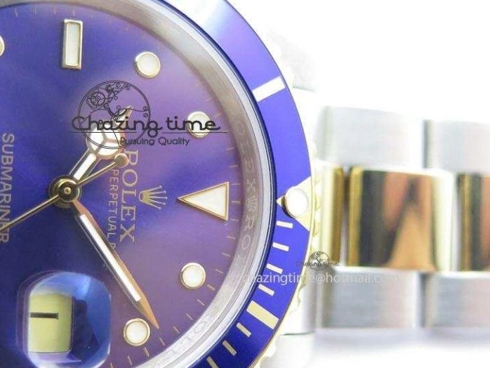 MiroTime 1231 Stretchable Submariner BP Maker 16613 Blue Dial SS YG Case On SS YG Bracelet A 3877